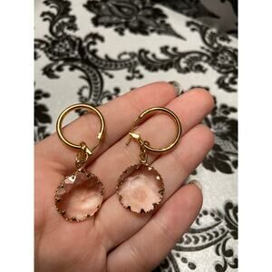 Melania Clara clear crystal gold hoop Earrings